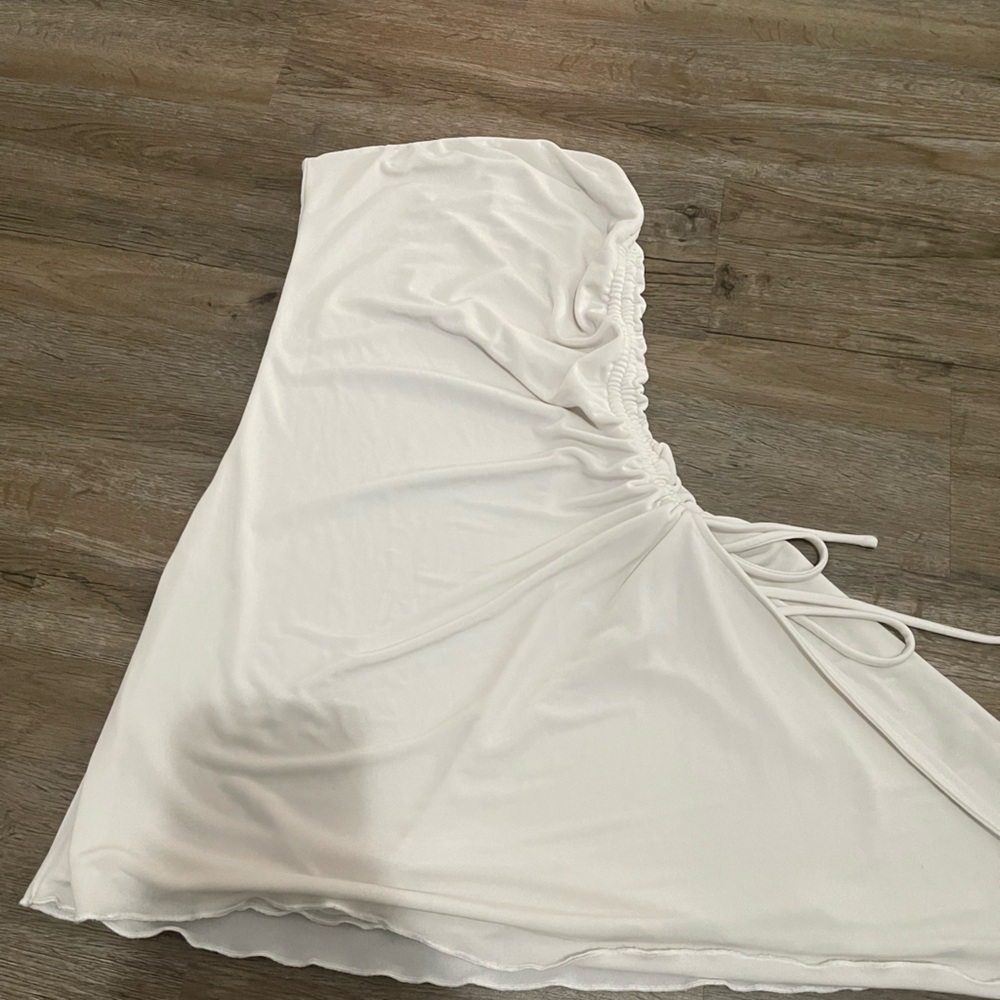 Tiger Mist Cream Ruched Skirt